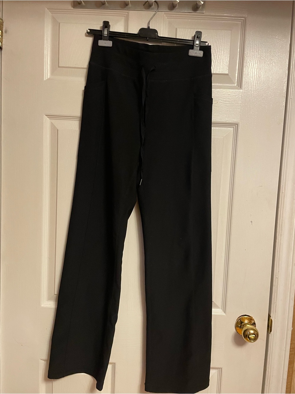 Black Wide Leg Drawstring Pants